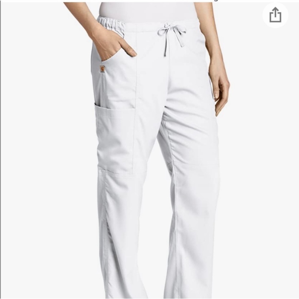 Wonderwink 504 Women's Straight Leg Cargo Pant Scrubs Work White Nurse Force S